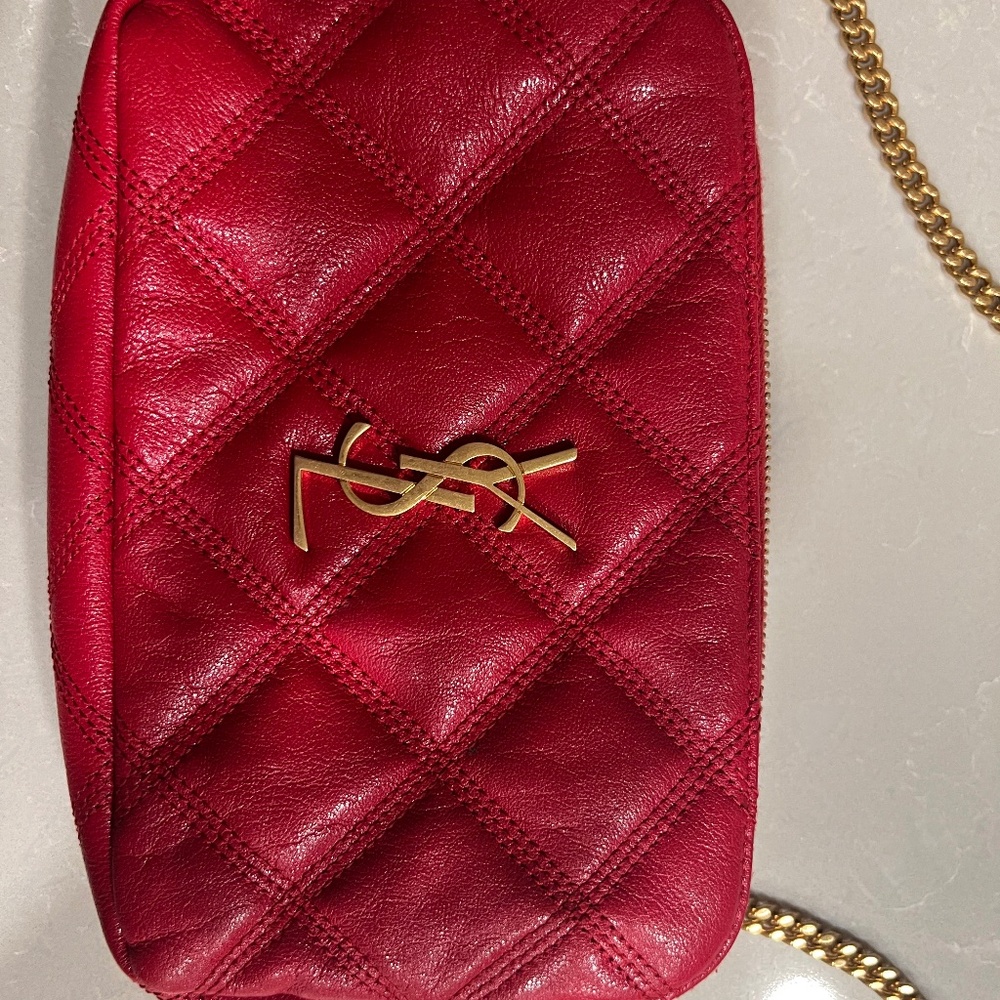 Saint Laurent Quilted Becky Double Zip